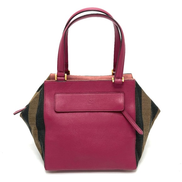 Fendi 8BN251 Pecan Bag Duffle Bag Hand Bag Brown x Purple Based - Picture 1 of 10